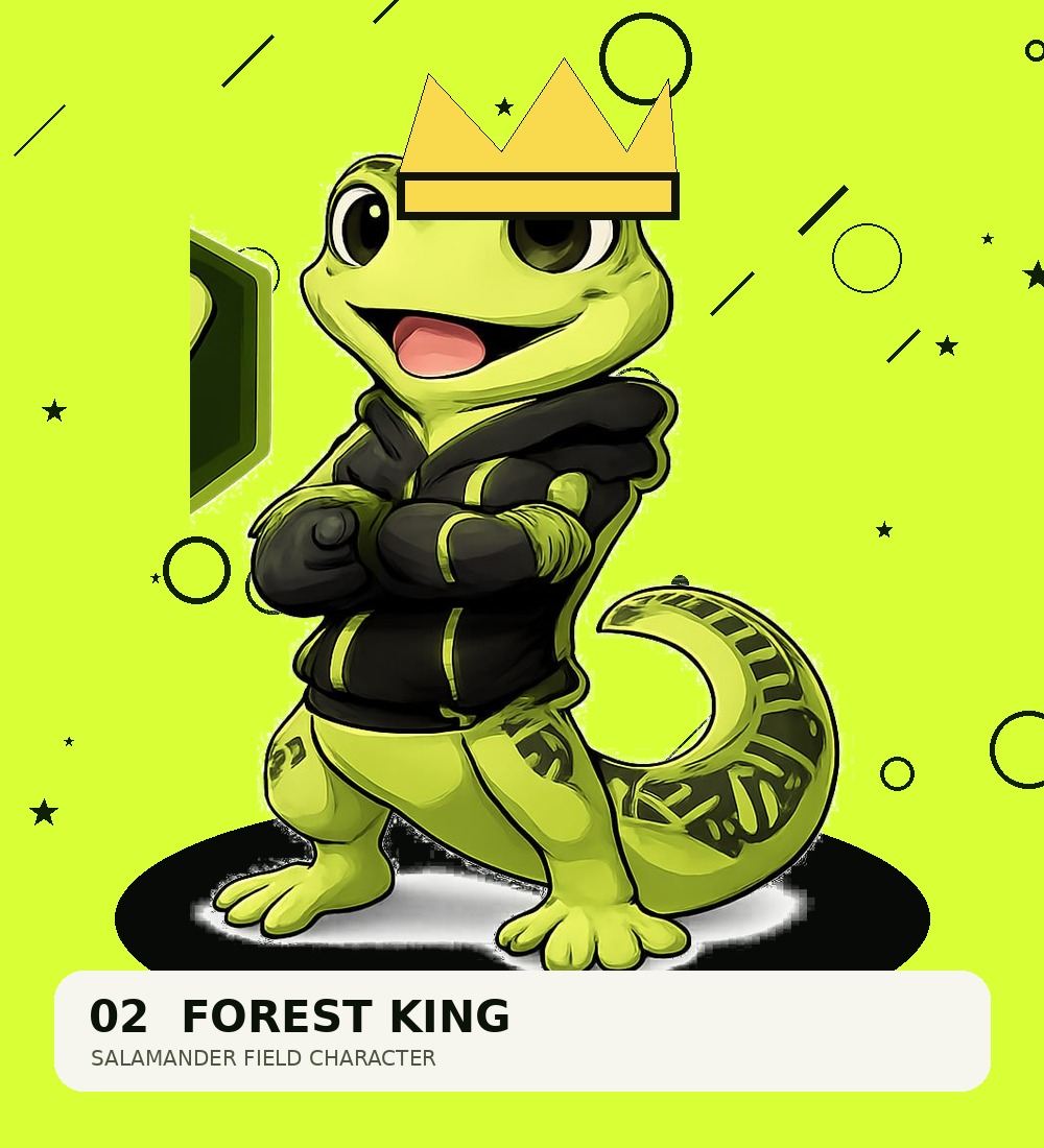 Salamander Forest King with crown
